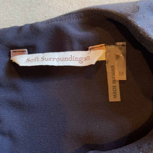 Soft Surroundings Black Sleeveless Handkerchief Hem Tunic Top, Size Medium - Picture 9 of 9